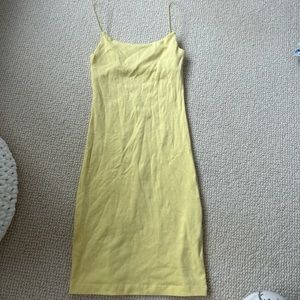 Zara yellow fitted dress